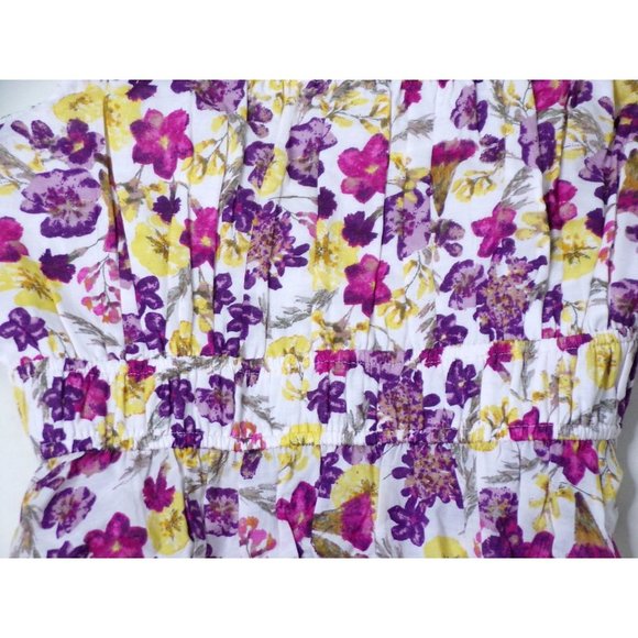 J CREW Sleeveless Ruffle Tie-shoulder Tank Top Floral Medium 8-10 #BI416 NEW - Picture 6 of 7